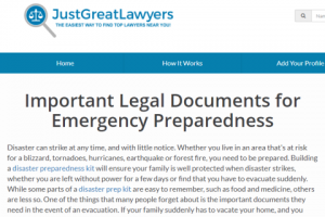Important legal documents for emergency preparedness (Just Great Lawyers)